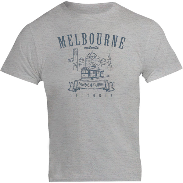 Melbourne Australia Vintage mono - Unisex Tee - Graphic Tees Australia
