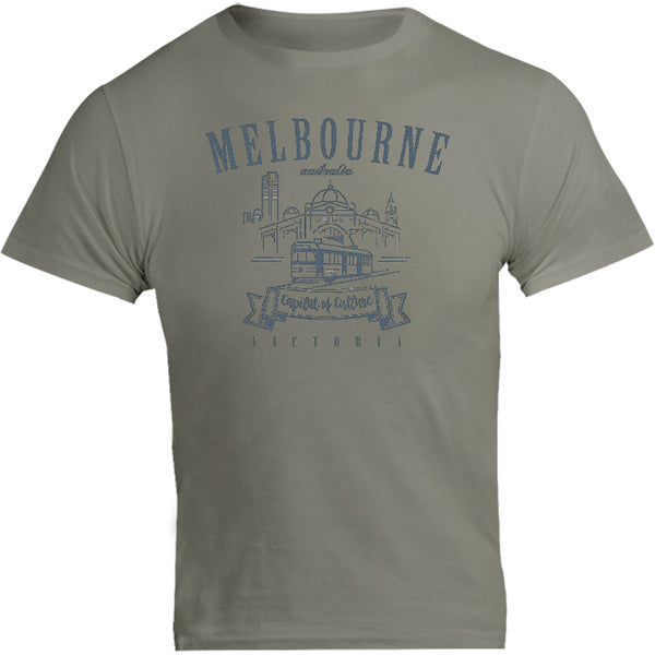 Melbourne Australia Vintage mono - Unisex Tee - Graphic Tees Australia