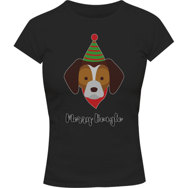 Merry Beagle - Ladies Slim Fit Tee