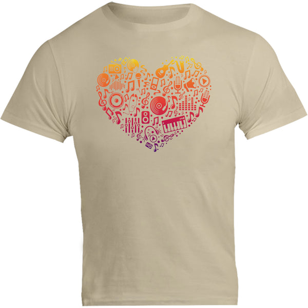 Music Elements Heart Shape - Unisex Tee