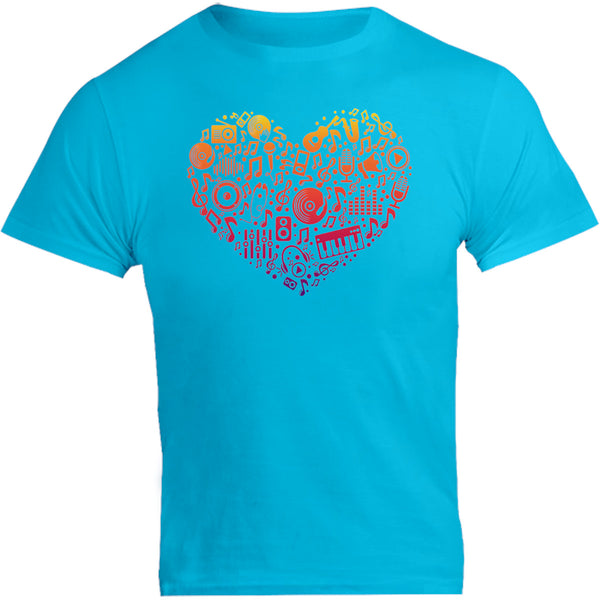 Music Elements Heart Shape - Unisex Tee