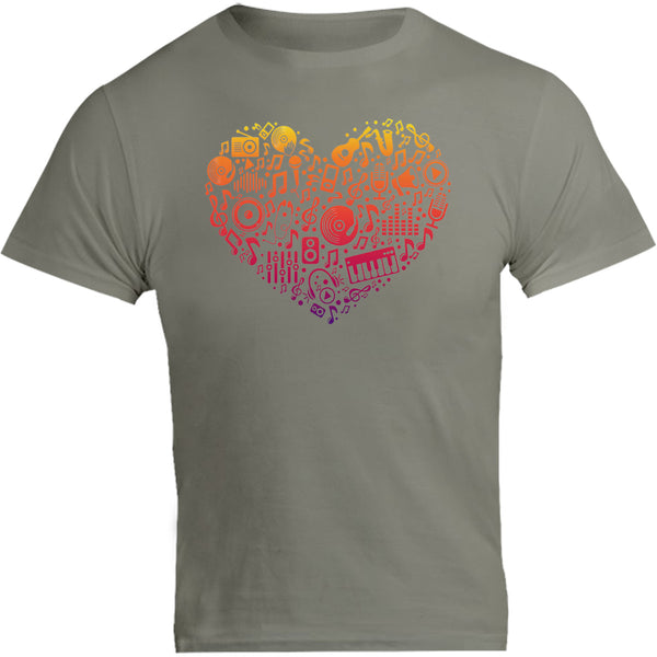 Music Elements Heart Shape - Unisex Tee