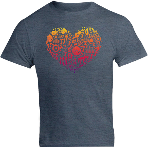 Music Elements Heart Shape - Unisex Tee