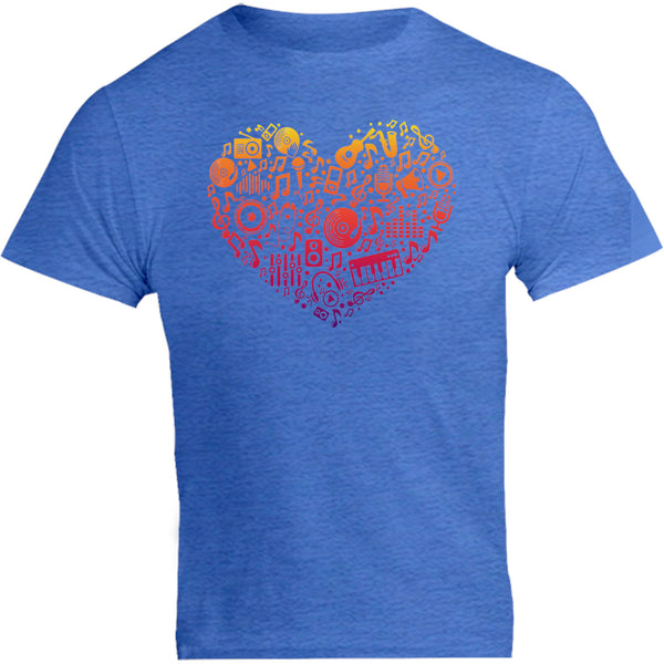 Music Elements Heart Shape - Unisex Tee