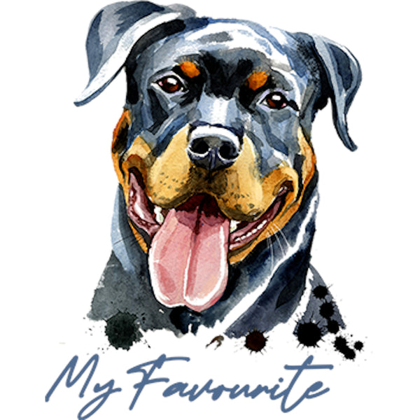 My Favourite Rottweiler - Ladies Slim Fit Tee - Graphic Tees Australia