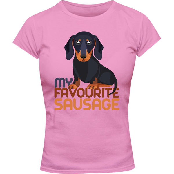 My Favourite Sausage - Ladies Slim Fit Tee - Graphic Tees Australia