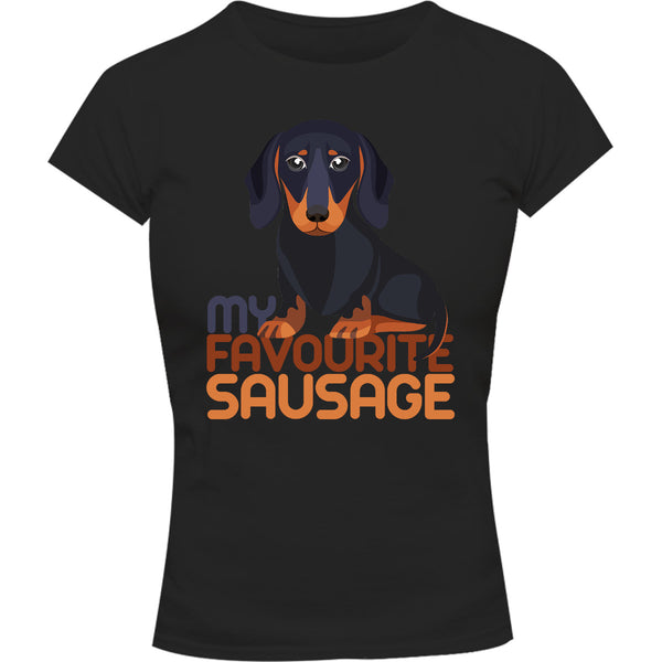 My Favourite Sausage - Ladies Slim Fit Tee - Graphic Tees Australia