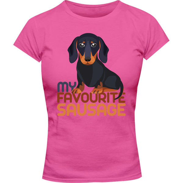 My Favourite Sausage - Ladies Slim Fit Tee - Graphic Tees Australia