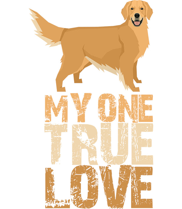 My One True Love Golden Retriever - Ladies Relaxed Fit Tee - Graphic Tees Australia