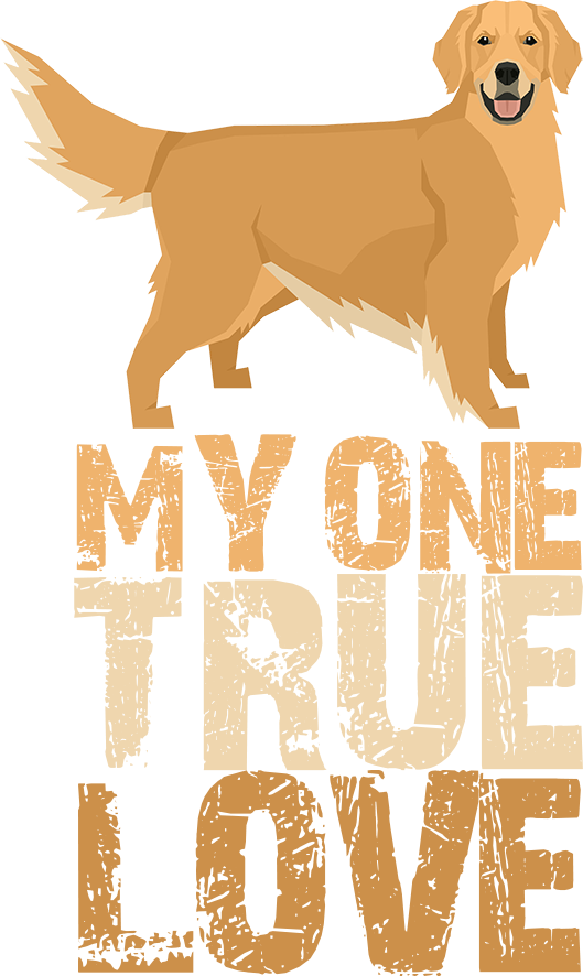 My One True Love Golden Retriever - Ladies Slim Fit Tee - Graphic Tees Australia