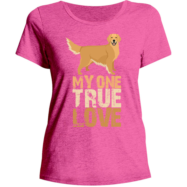 My One True Love Golden Retriever - Ladies Relaxed Fit Tee - Graphic Tees Australia