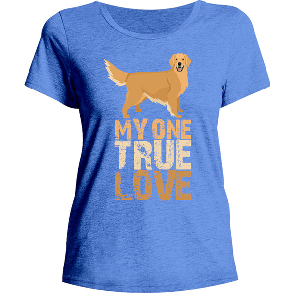 My One True Love Golden Retriever - Ladies Relaxed Fit Tee - Graphic Tees Australia
