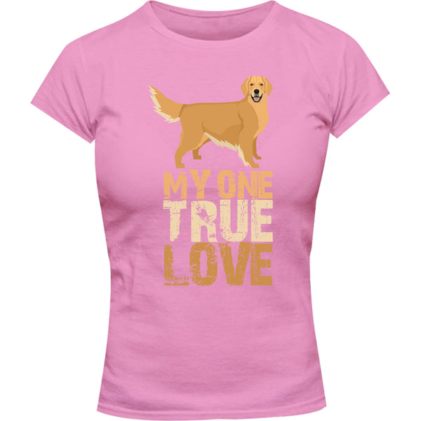 My One True Love Golden Retriever - Ladies Slim Fit Tee - Graphic Tees Australia