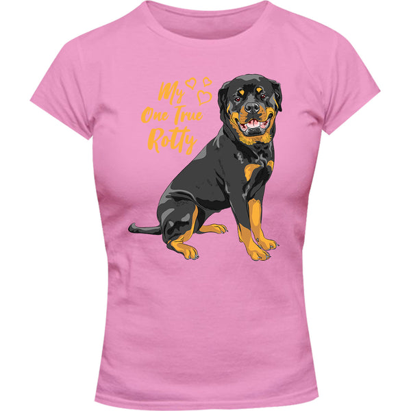 My One True Rotty - Ladies Slim Fit Tee - Graphic Tees Australia