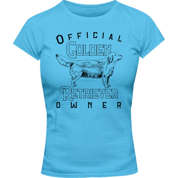 Official Golden Retriever Owner - Ladies Slim Fit Tee - Graphic Tees Australia