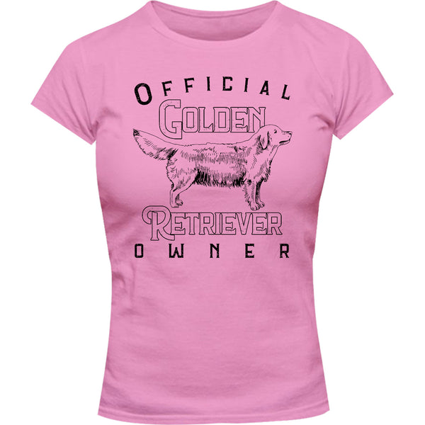 Official Golden Retriever Owner - Ladies Slim Fit Tee - Graphic Tees Australia