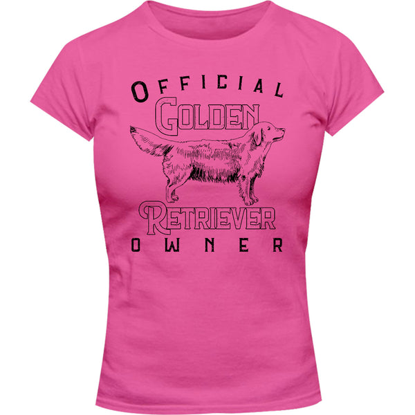 Official Golden Retriever Owner - Ladies Slim Fit Tee - Graphic Tees Australia