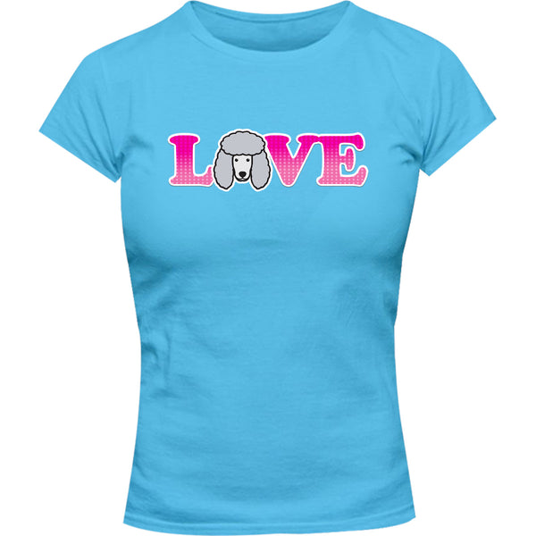 Poodle Love - Ladies Slim Fit Tee - Graphic Tees Australia