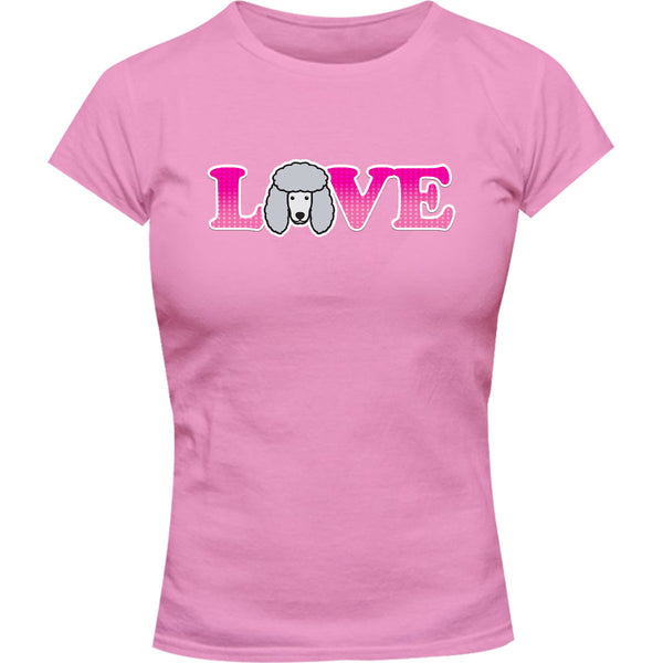 Poodle Love - Ladies Slim Fit Tee - Graphic Tees Australia