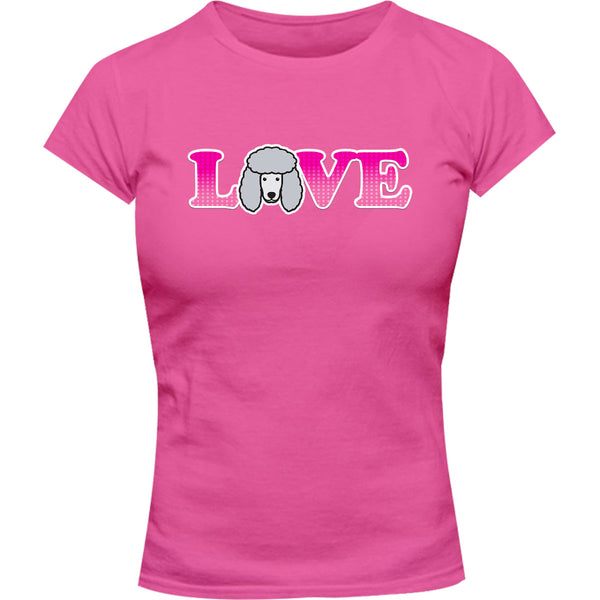 Poodle Love - Ladies Slim Fit Tee - Graphic Tees Australia
