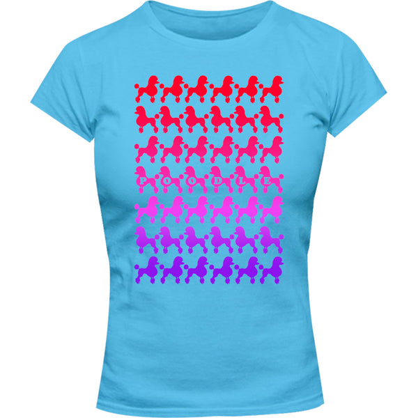 Poodles Silhouette - Ladies Slim Fit Tee - Graphic Tees Australia