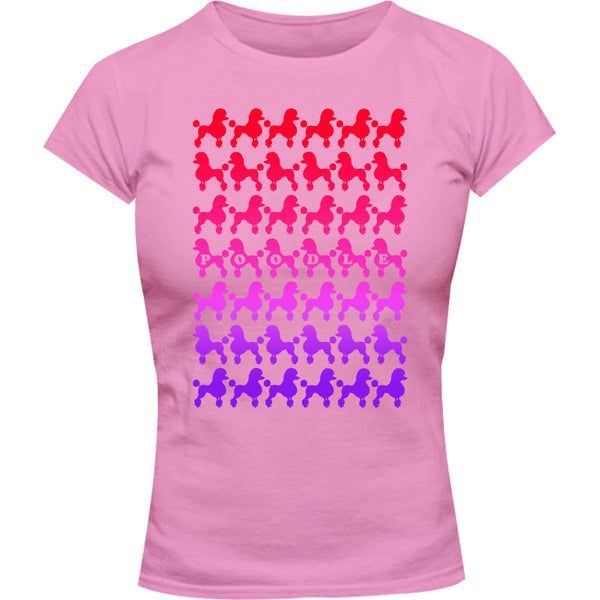 Poodles Silhouette - Ladies Slim Fit Tee - Graphic Tees Australia