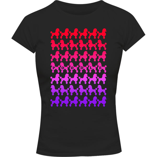 Poodles Silhouette - Ladies Slim Fit Tee - Graphic Tees Australia