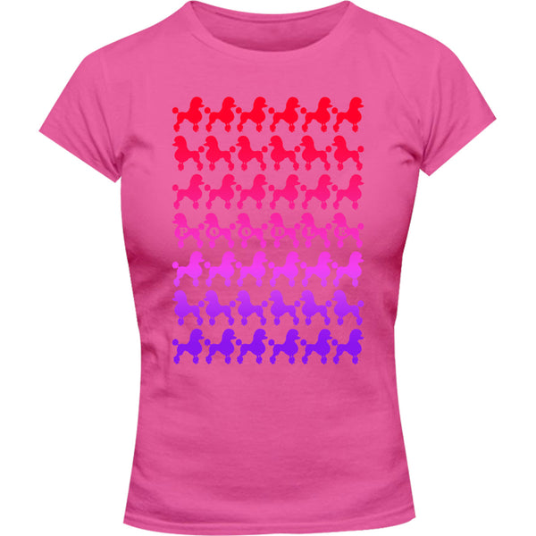 Poodles Silhouette - Ladies Slim Fit Tee - Graphic Tees Australia