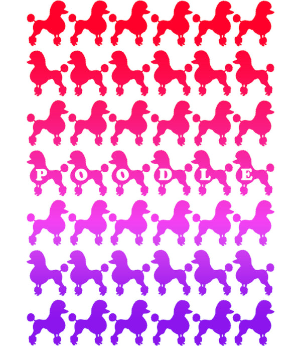 Poodles Silhouette - Ladies Slim Fit Tee - Graphic Tees Australia