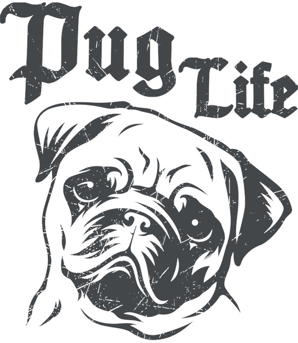 Pug Life - Ladies Slim Fit Tee - Graphic Tees Australia