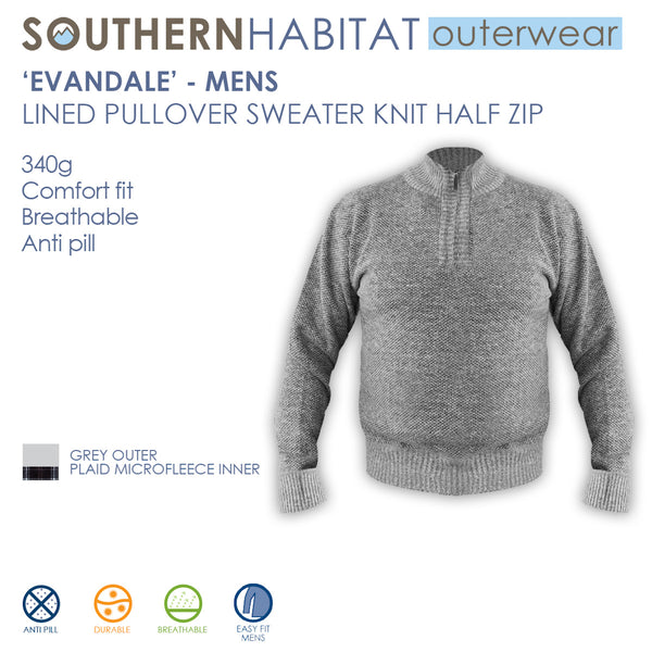 Sweater Knit Lined Pullover - Mens - Graphic Tees Australia