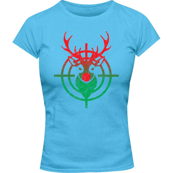 Reindeer Crosshairs - Ladies Slim Fit Tee