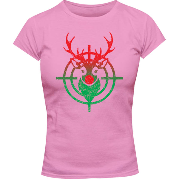 Reindeer Crosshairs - Ladies Slim Fit Tee