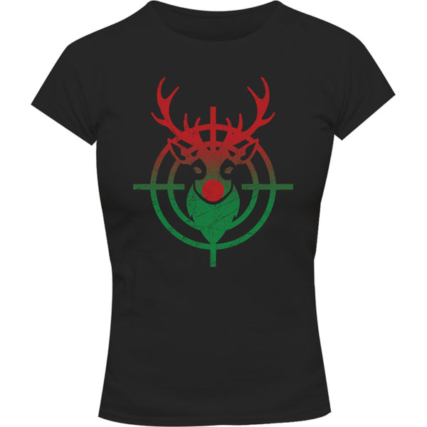Reindeer Crosshairs - Ladies Slim Fit Tee