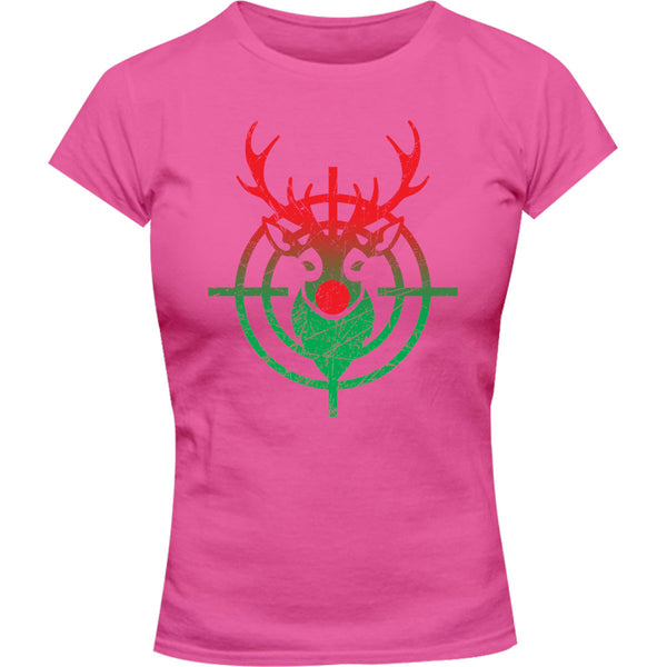 Reindeer Crosshairs - Ladies Slim Fit Tee