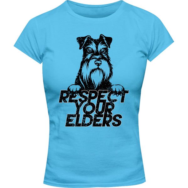 Respect Your Elders - Ladies Slim Fit Tee - Graphic Tees Australia