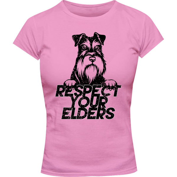 Respect Your Elders - Ladies Slim Fit Tee - Graphic Tees Australia