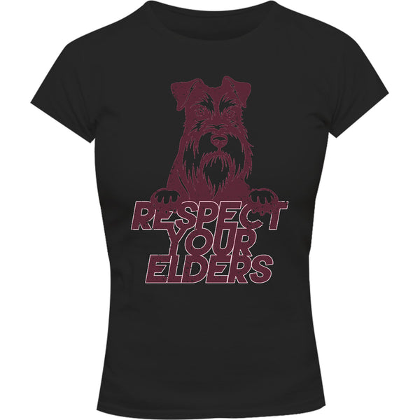 Respect Your Elders - Ladies Slim Fit Tee - Graphic Tees Australia