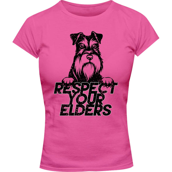 Respect Your Elders - Ladies Slim Fit Tee - Graphic Tees Australia