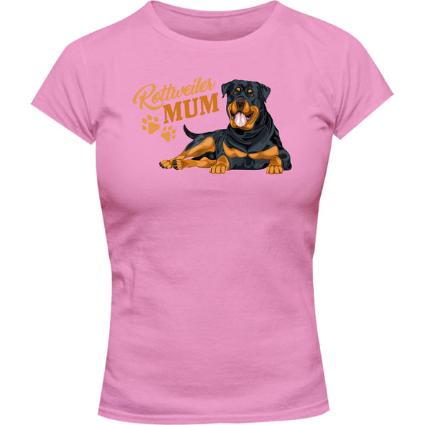 Rottweiler Mum - Ladies Slim Fit Tee - Graphic Tees Australia