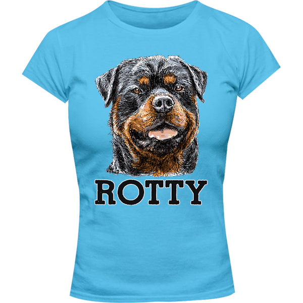 Rotty - Ladies Slim Fit Tee - Graphic Tees Australia