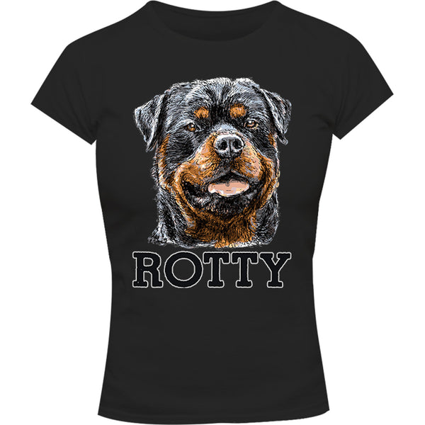 Rotty - Ladies Slim Fit Tee - Graphic Tees Australia