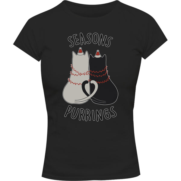 Seasons Purrings - Ladies Slim Fit Tee