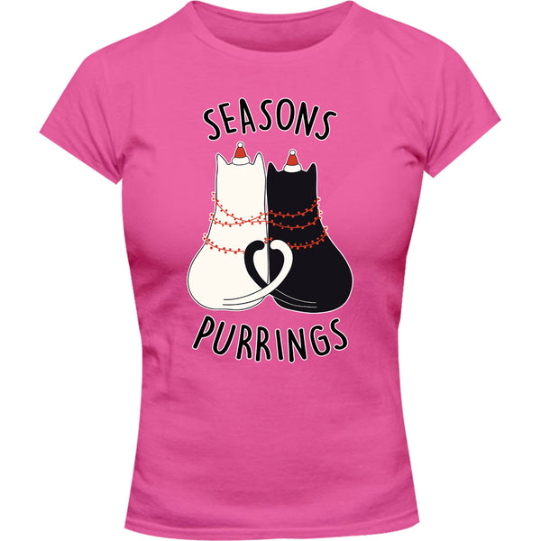 Seasons Purrings - Ladies Slim Fit Tee