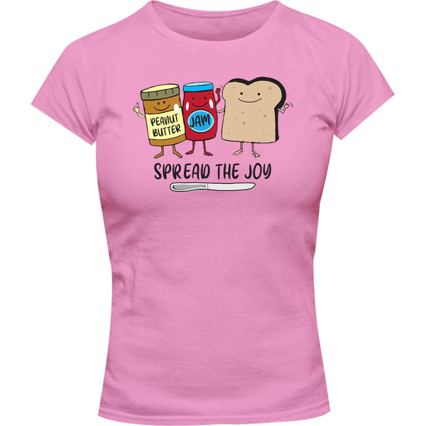 Spread The Joy - Ladies Slim Fit Tee - Graphic Tees Australia