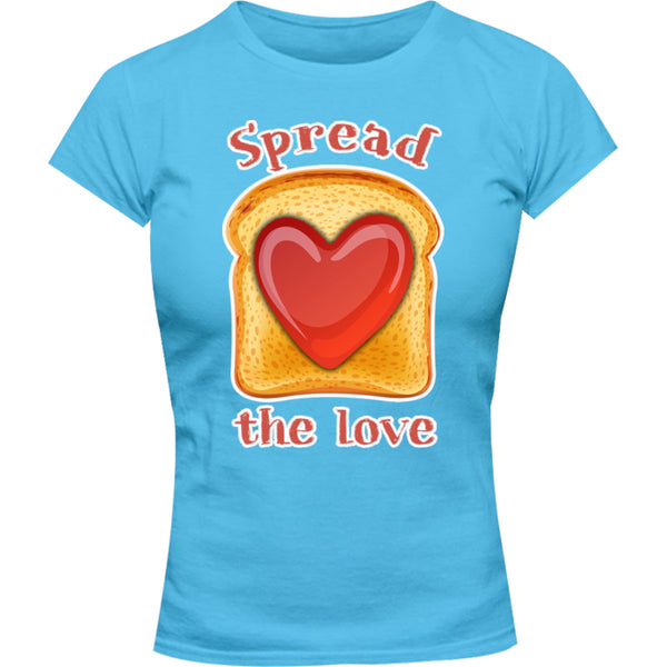 Spread The Love - Ladies Slim Fit Tee - Graphic Tees Australia