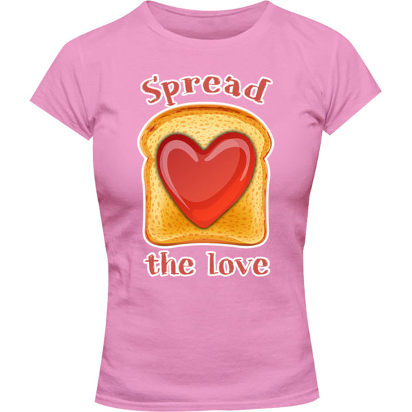Spread The Love - Ladies Slim Fit Tee - Graphic Tees Australia