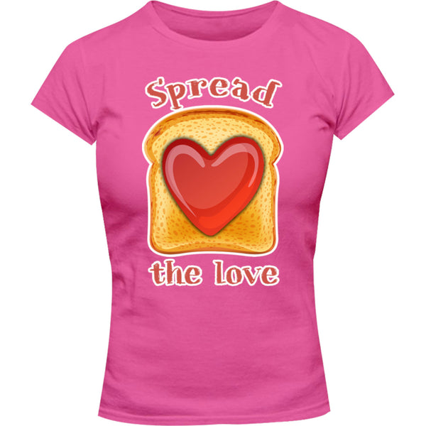 Spread The Love - Ladies Slim Fit Tee - Graphic Tees Australia