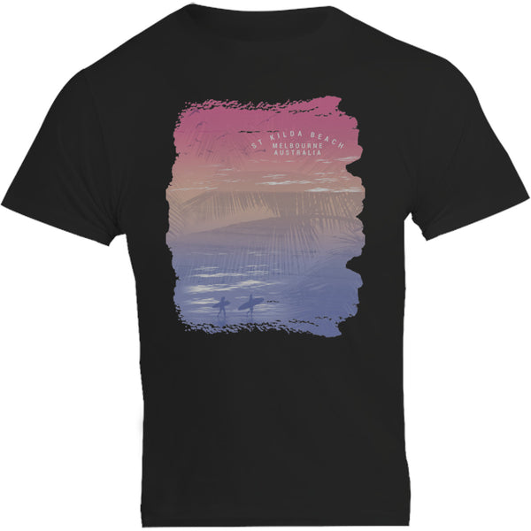 St Kilda Beach Melbourne Gradient - Unisex Tee - Graphic Tees Australia