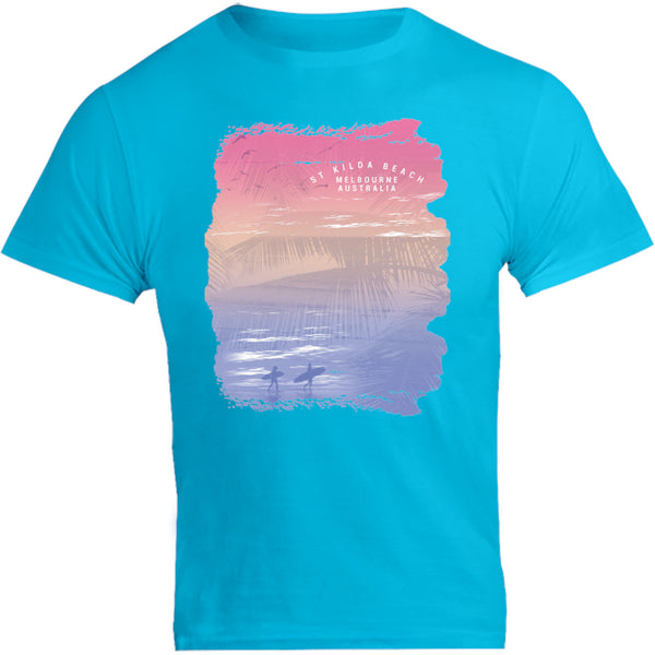 St Kilda Beach Melbourne Gradient - Unisex Tee - Graphic Tees Australia